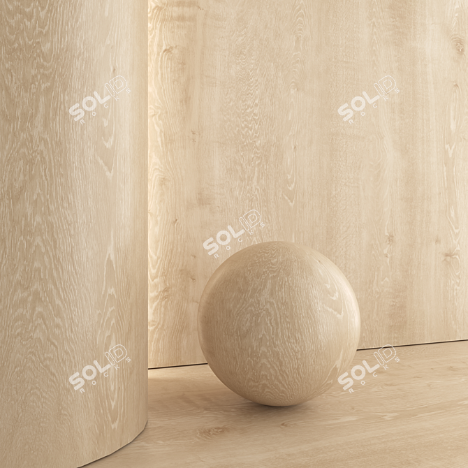 High-Quality Oak Wood Material 3D model image 3