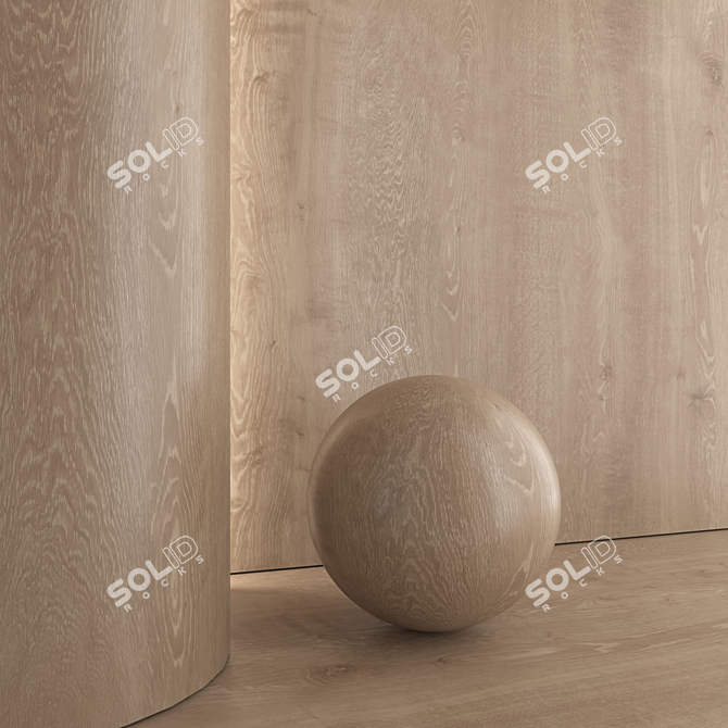 High-Quality Oak Wood Material 3D model image 4