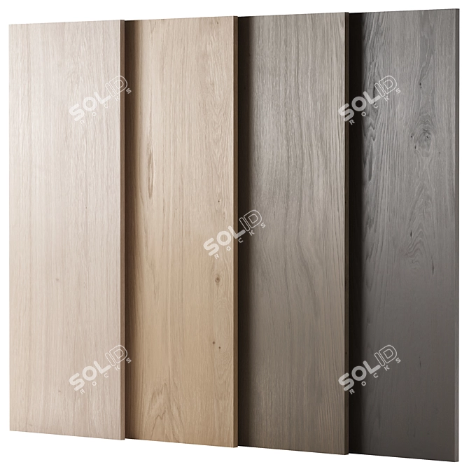 Premium Oak Wood Material Kit 3D model image 1