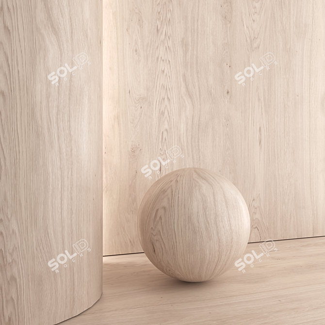 Premium Oak Wood Material Kit 3D model image 3