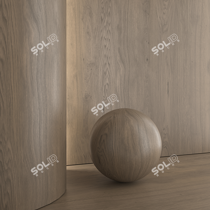 Premium Oak Wood Material Kit 3D model image 5