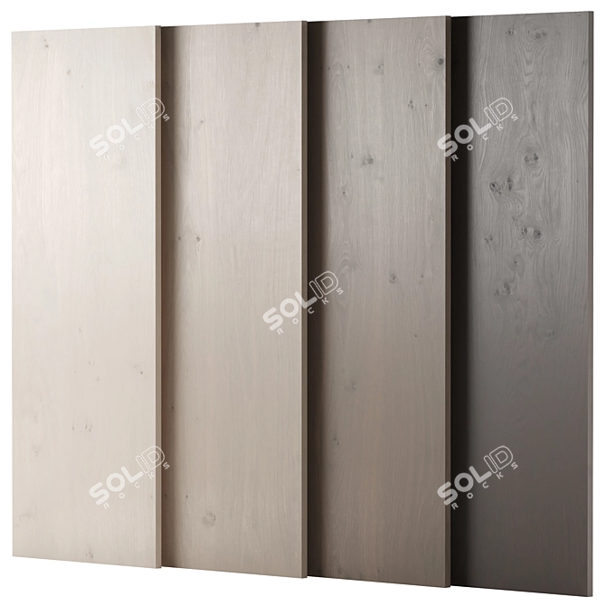 High-Quality Oak Wood Material 3D model image 1