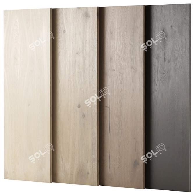 Premium Oak Wood Material Set 3D model image 1