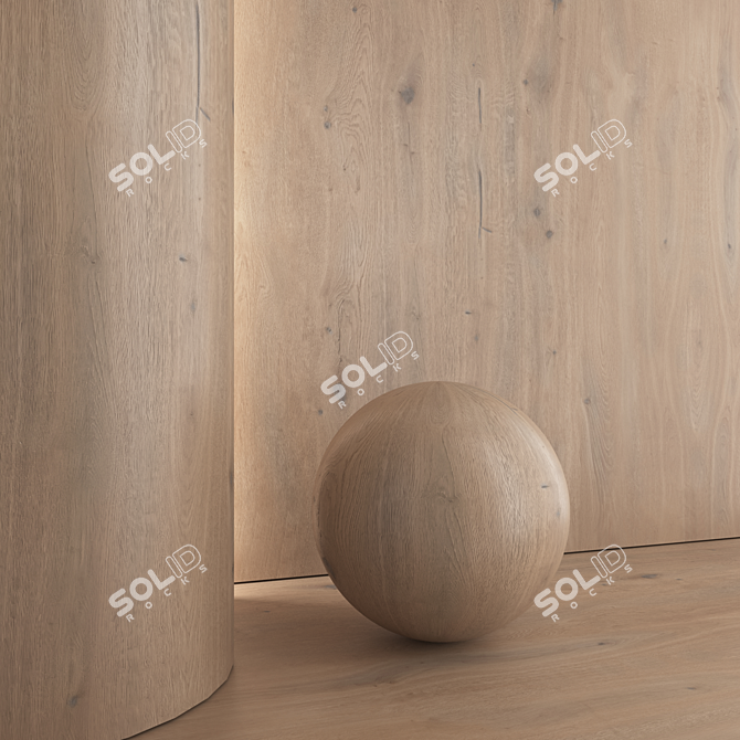 Premium Oak Wood Material Set 3D model image 5