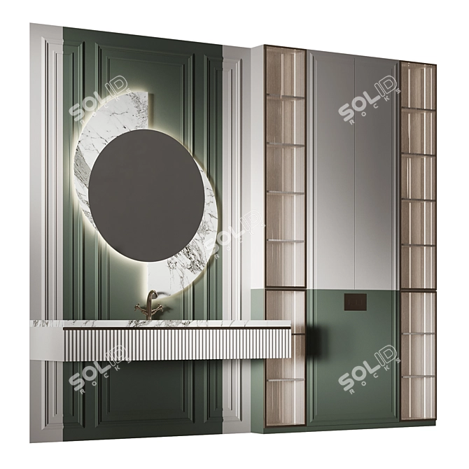 Luxury Spa Bath Set 3D model image 1