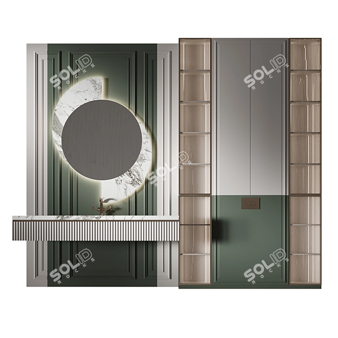 Luxury Spa Bath Set 3D model image 2