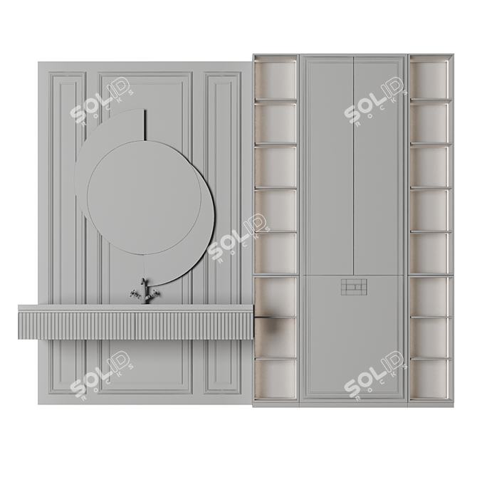 Luxury Spa Bath Set 3D model image 5