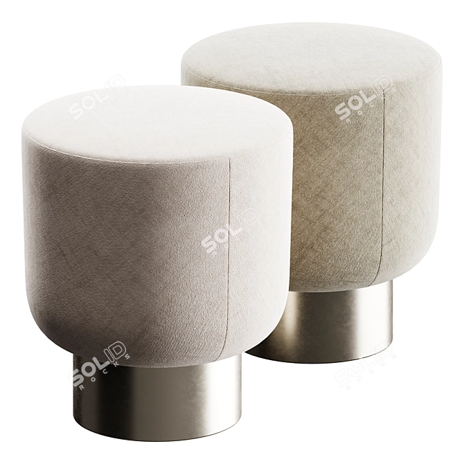 Stylish Bonaldo Ottoman Pouf 3D model image 2