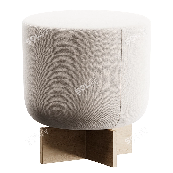 Stylish Bonaldo Ottoman Pouf 3D model image 3