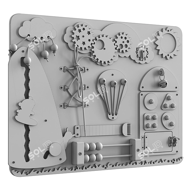 Alps Busy Board for Kids 3D model image 5