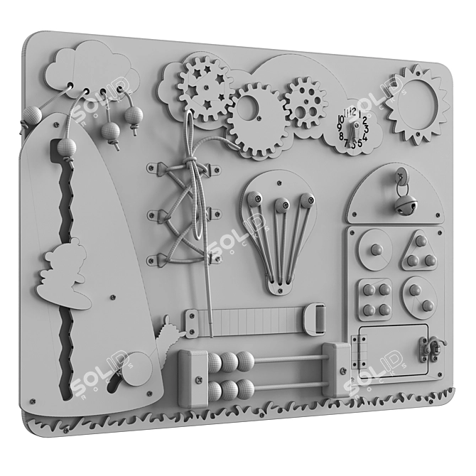 Alps Busy Board for Kids 3D model image 6