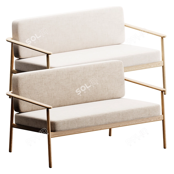 Modern Chic Sofa Set 3D model image 1