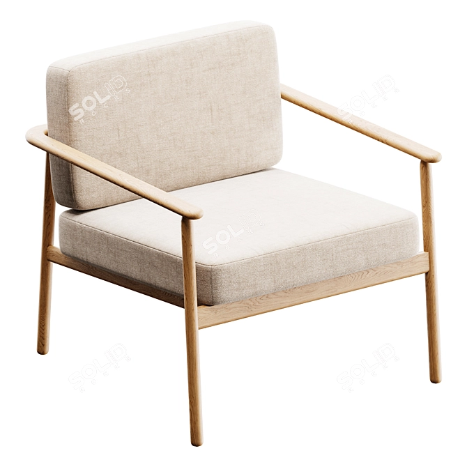 Elegant WUDI | Armchair 3D model image 1