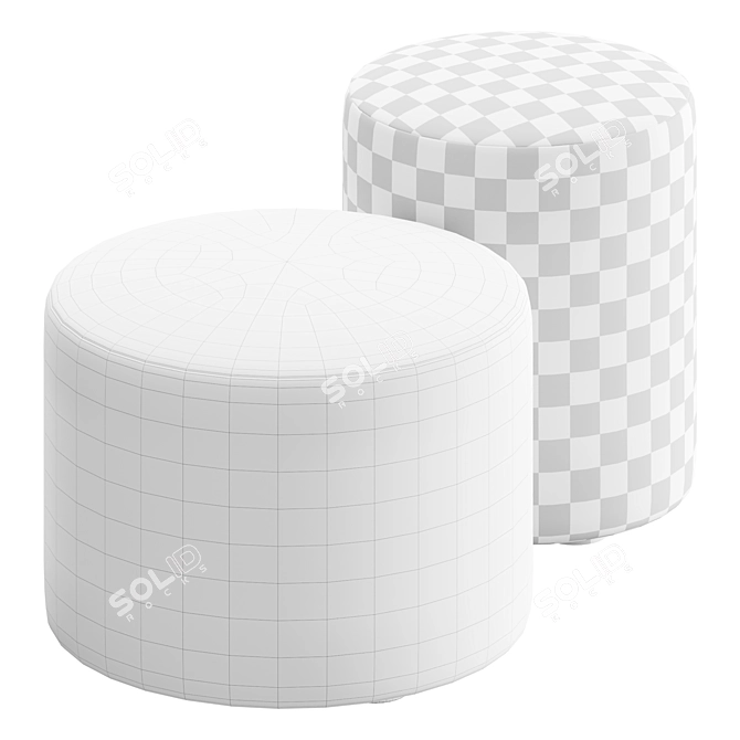 Novamobili LOG Pouf | Ottoman 3D model image 4