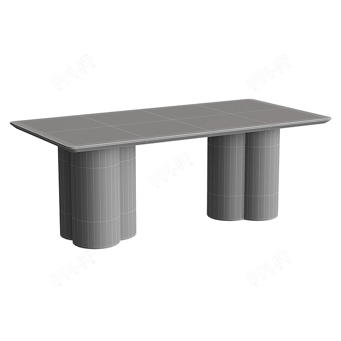 OLIVIA Wooden Coffee Table 3D model image 5