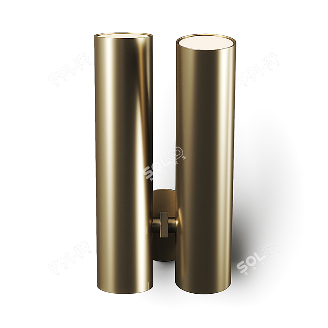 Minimalist Tobu W1 Wall Lamp 3D model image 4