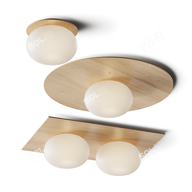 Milan Knock Ceiling Lamp, Designer Jordi Jané 3D model image 1