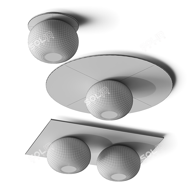 Milan Knock Ceiling Lamp, Designer Jordi Jané 3D model image 7