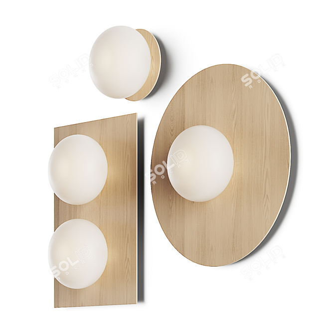 Milan Iluminacion Knock Glass Wall Lamp 3D model image 1