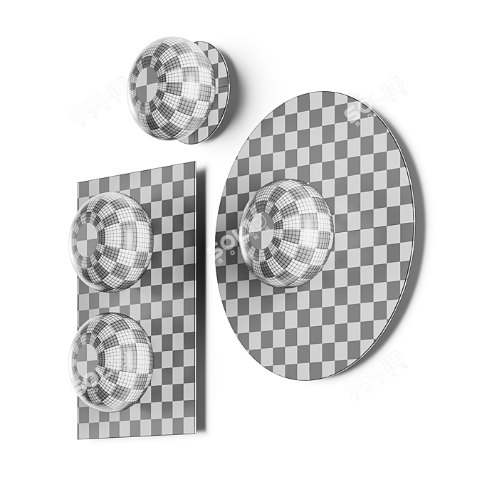 Milan Iluminacion Knock Glass Wall Lamp 3D model image 6