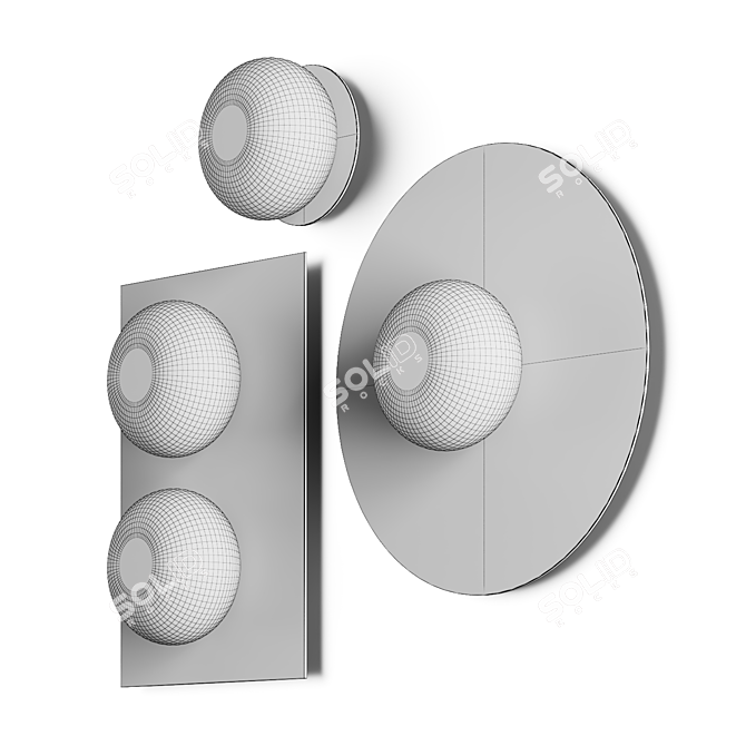 Milan Iluminacion Knock Glass Wall Lamp 3D model image 7