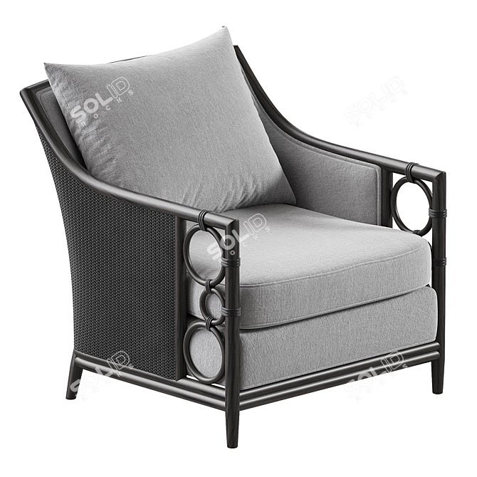  Contemporary McGuire Lounge Chair Model 3D model image 2