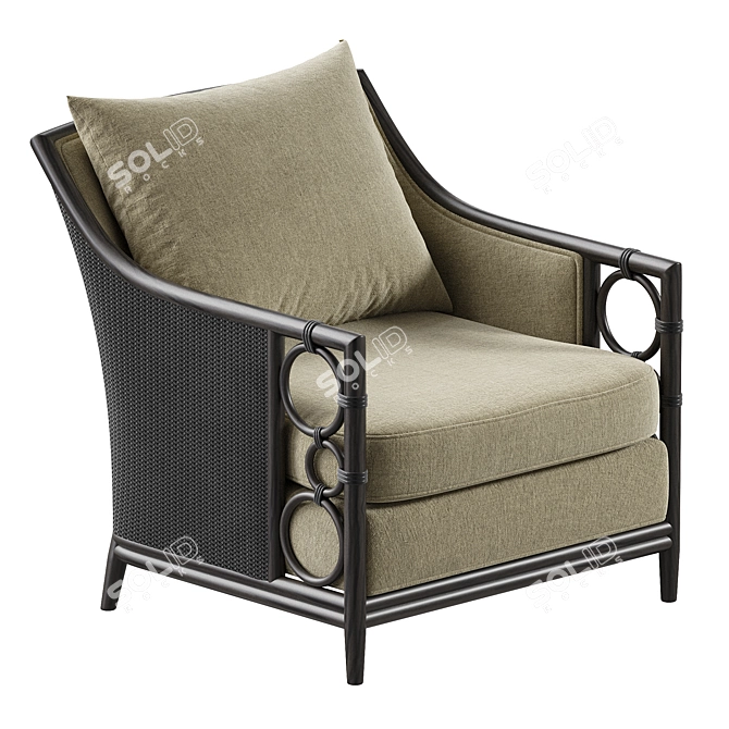  Contemporary McGuire Lounge Chair Model 3D model image 3