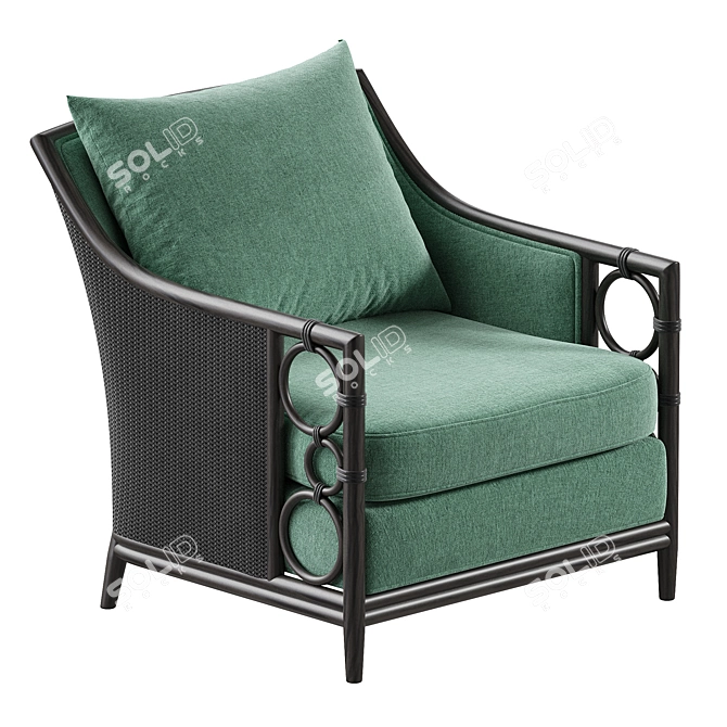  Contemporary McGuire Lounge Chair Model 3D model image 6