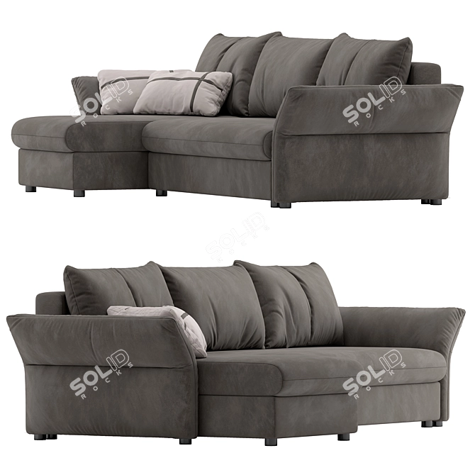 Modern Ibiza Corner Sofa Design 3D model image 3