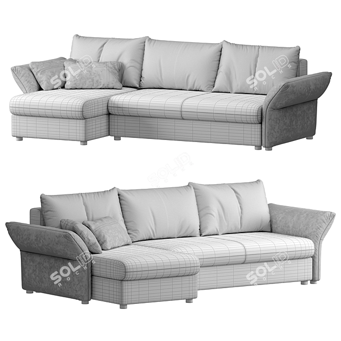 Modern Ibiza Corner Sofa Design 3D model image 7