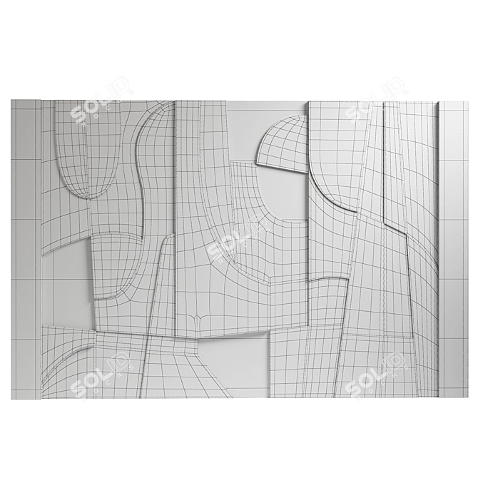 Headboard Decor Panel 17 3D model image 4