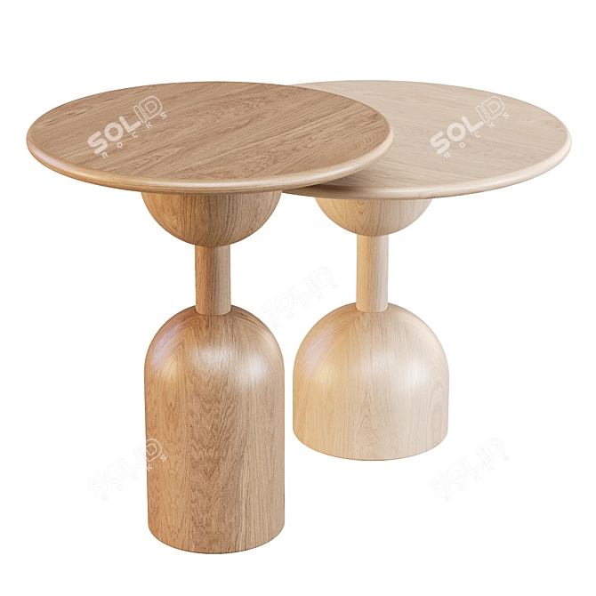Baoba Coffee Side Tables Set 3D model image 4