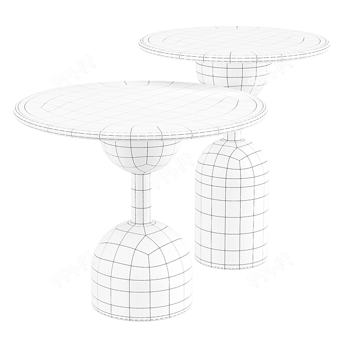 Baoba Coffee Side Tables Set 3D model image 6