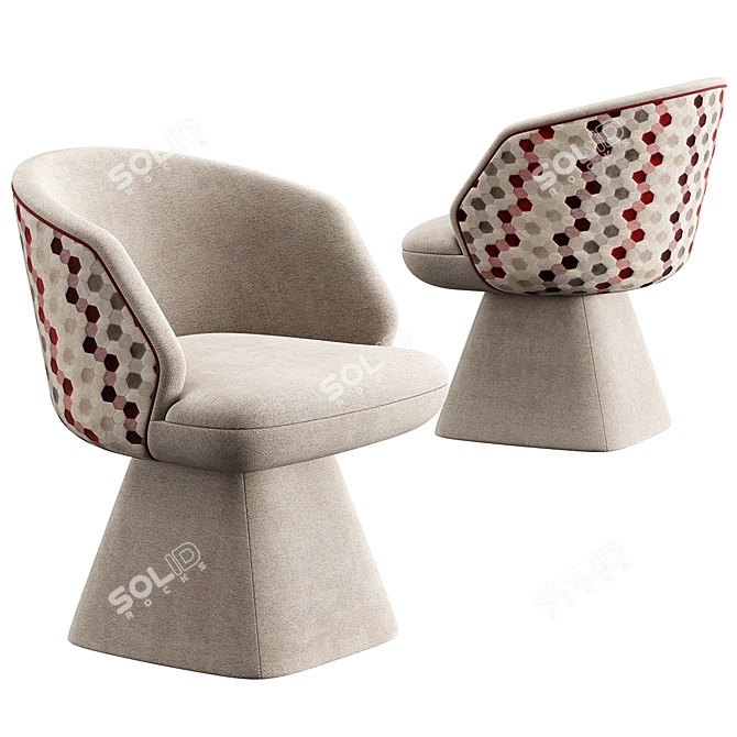 Modern Vanity Table Chair Set 3D model image 2
