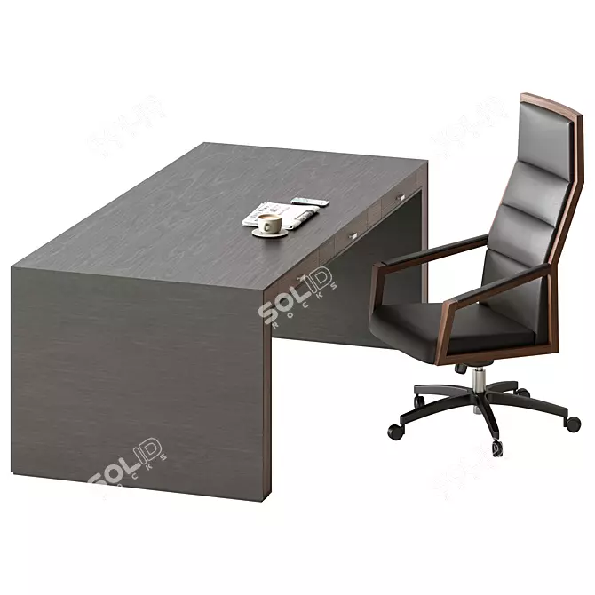 Title: Modern Office Furniture Set 3D model image 3