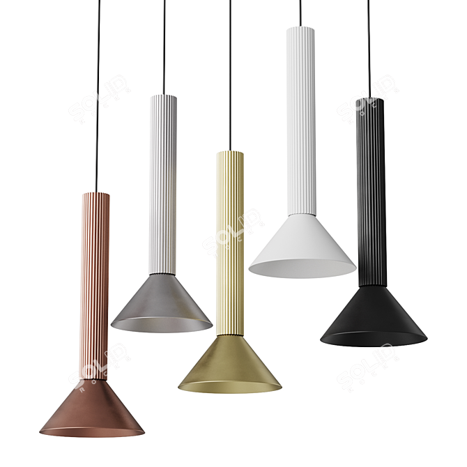 Conical LED Pendant Lamp RANDOR 3D model image 2