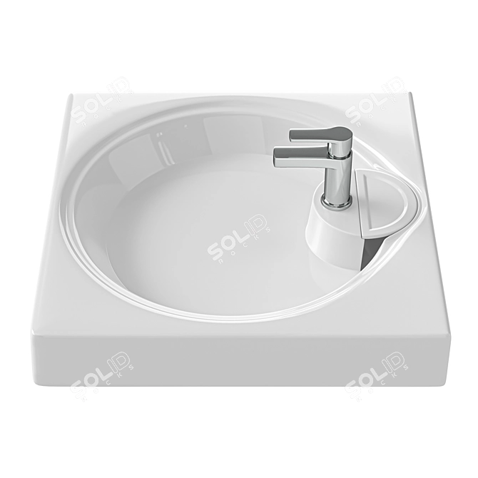 Azario CS00078504 Wall-Mounted Laundry Sink 3D model image 2