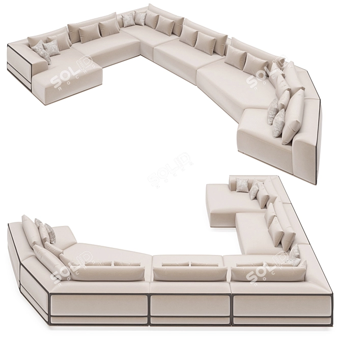 Modular Boyd Sofa Set 3D model image 5