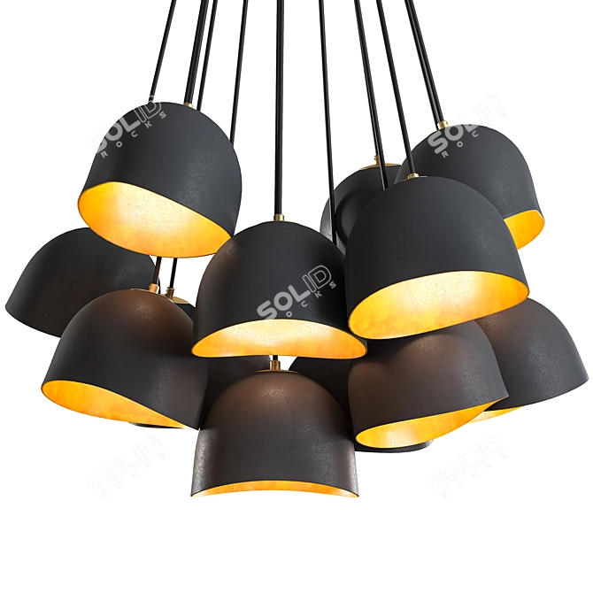  Modern Organic Pendant Light 3D model image 2