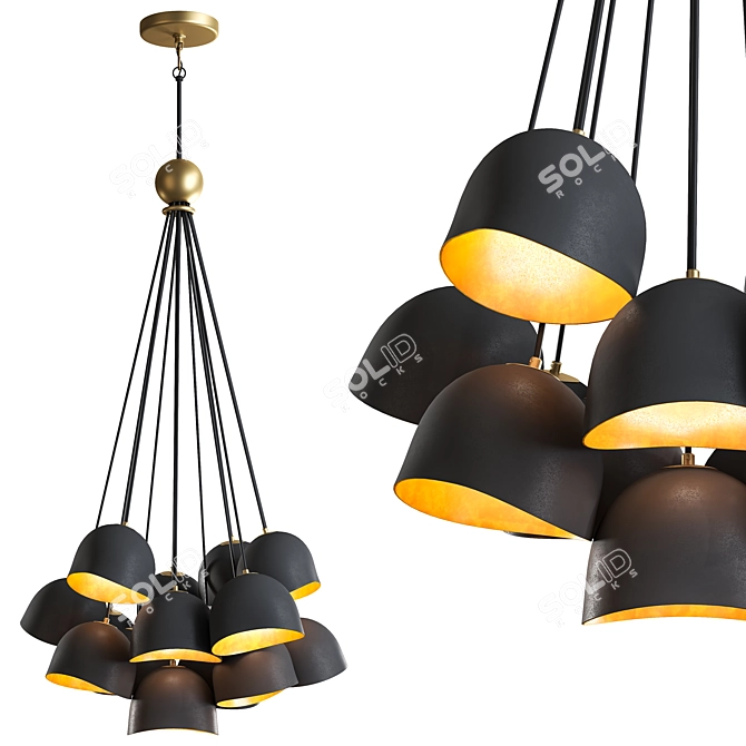  Modern Organic Pendant Light 3D model image 3