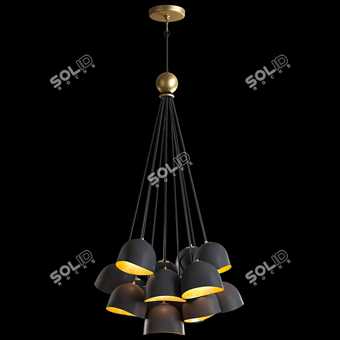  Modern Organic Pendant Light 3D model image 4