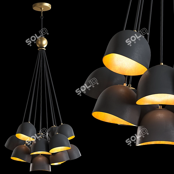  Modern Organic Pendant Light 3D model image 6