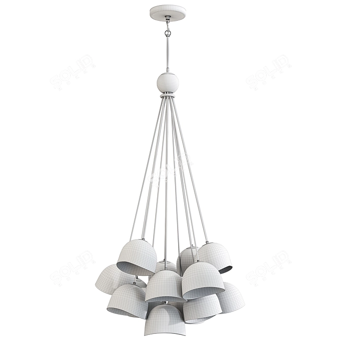  Modern Organic Pendant Light 3D model image 7