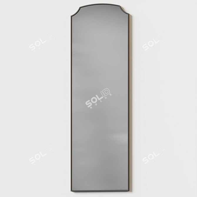 Elegantly Styled Wrought Iron Mirror 3D model image 3