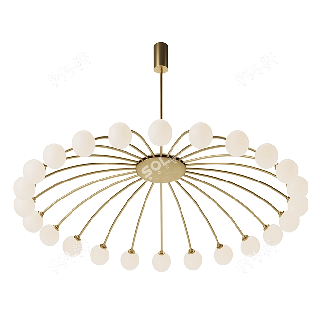 Modern LED Glass Pendant Lamp 3D model image 1