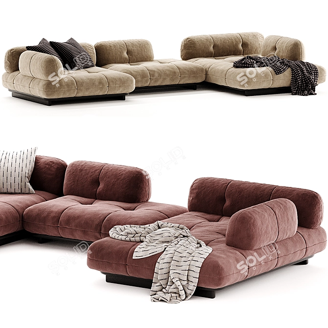  LUZARO Sofa Safe: Stylish & Secure 3D model image 1