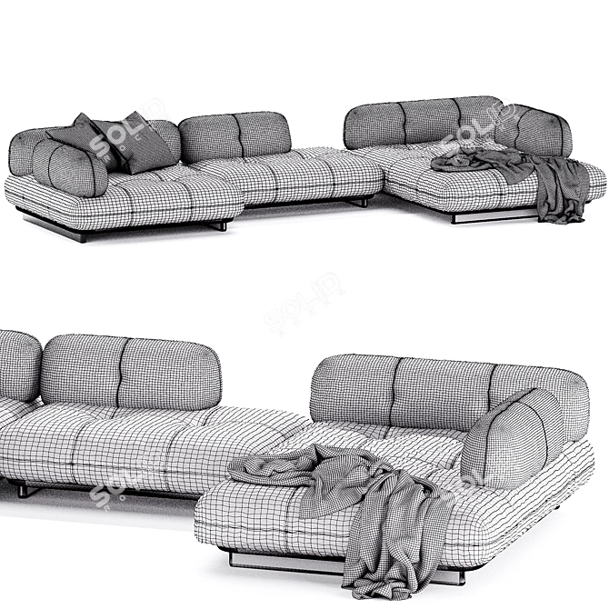 LUZARO Sofa Safe: Stylish & Secure 3D model image 4