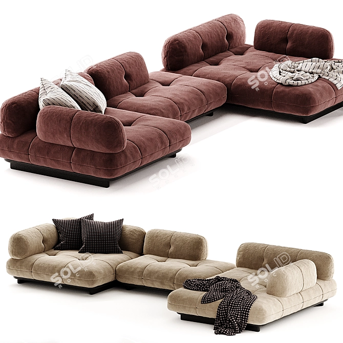  LUZARO Sofa Safe: Stylish & Secure 3D model image 5