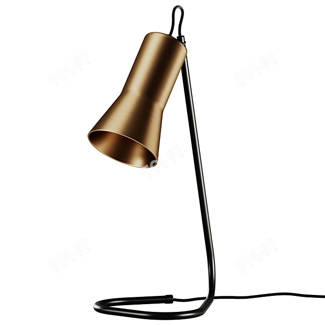 Modern Aluminum Silhouette LED Desk Lamp 3D model image 4