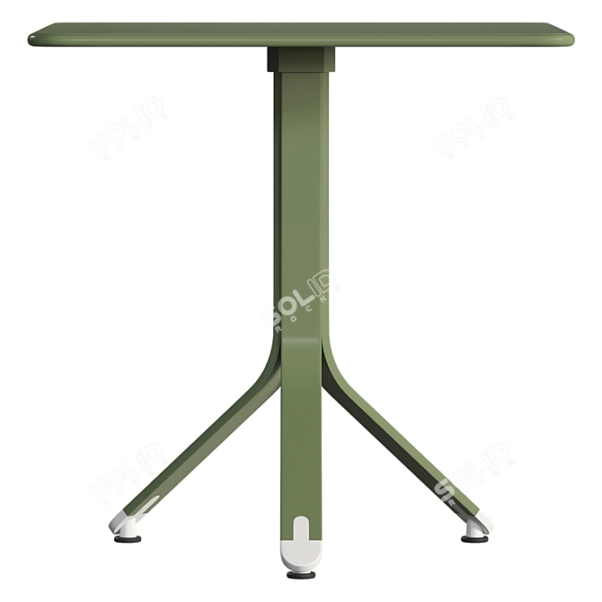 Square Metal Garden Table Stand 3D model image 3